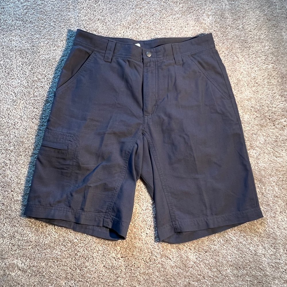 Mens Koppen Flat Front Hiking Shorts Sz 32 Gray
